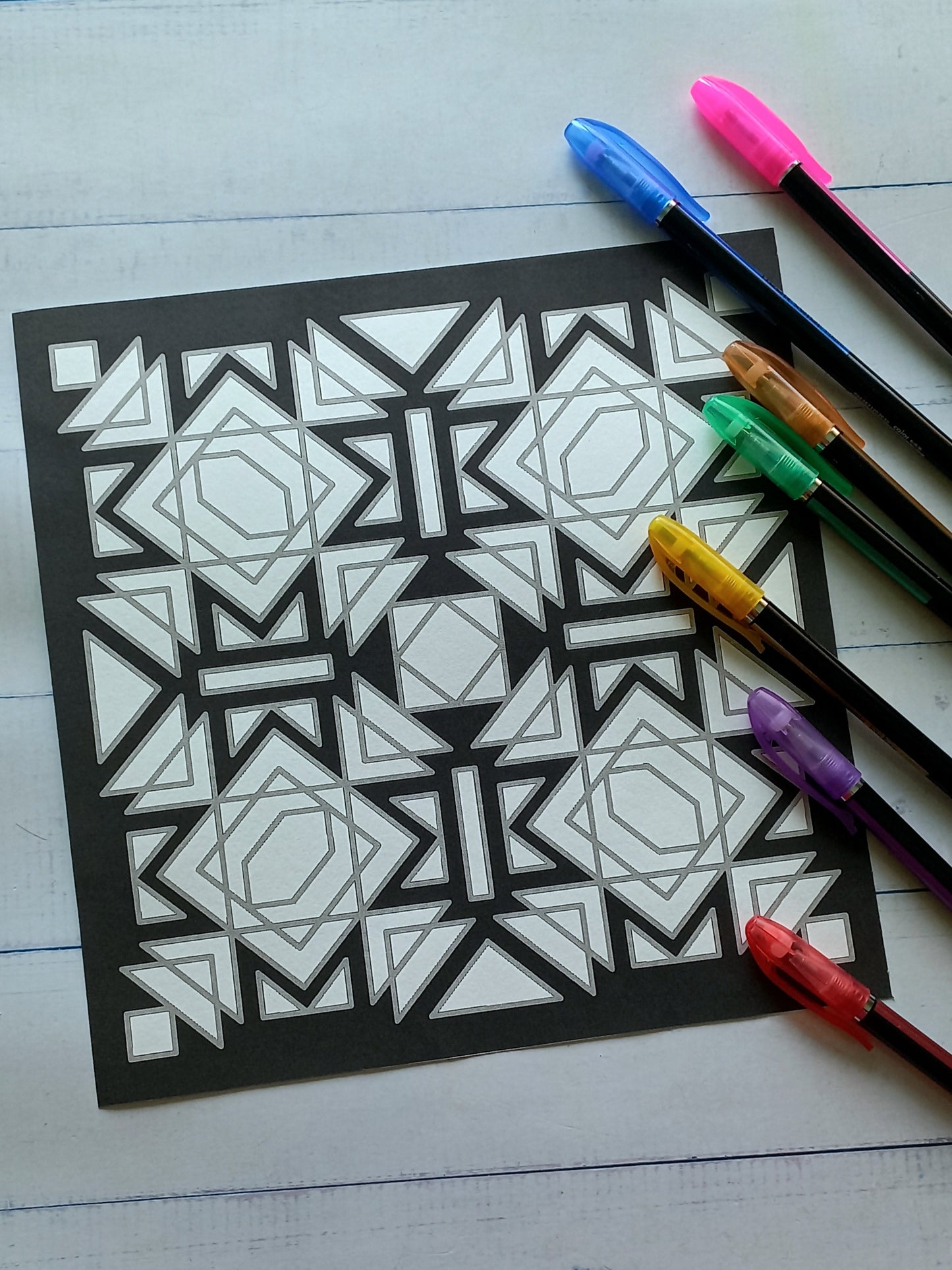 DIGITAL PRODUCT - 'Rangoli' Colouring Page | 2 Designs | Sizes: 21 cm X 21 cm | JPG & PDF