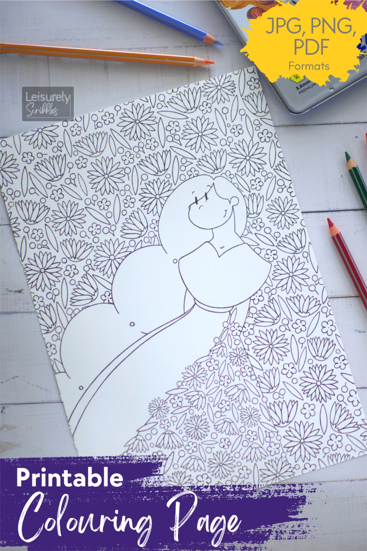 DIGITAL PRODUCT - 'Among The Flora' Colouring Page