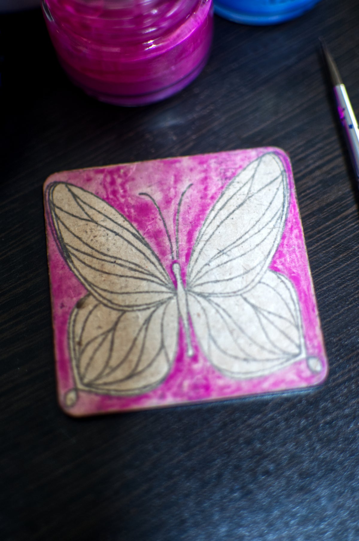Mini Painting (Original): Butterfly 'Cool Customer'
