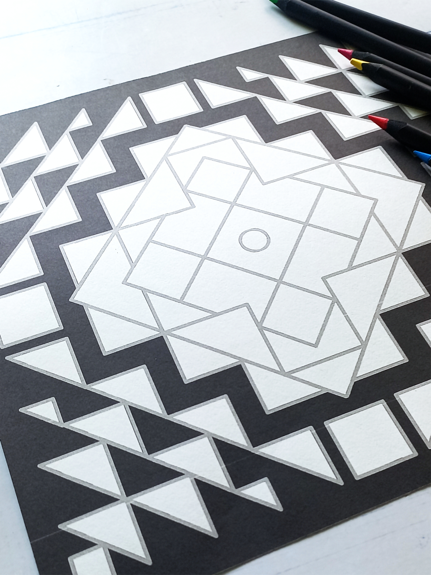 DIGITAL PRODUCT - 'Rangoli' Colouring Page | 2 Designs | Sizes: 21 cm X 21 cm | JPG & PDF