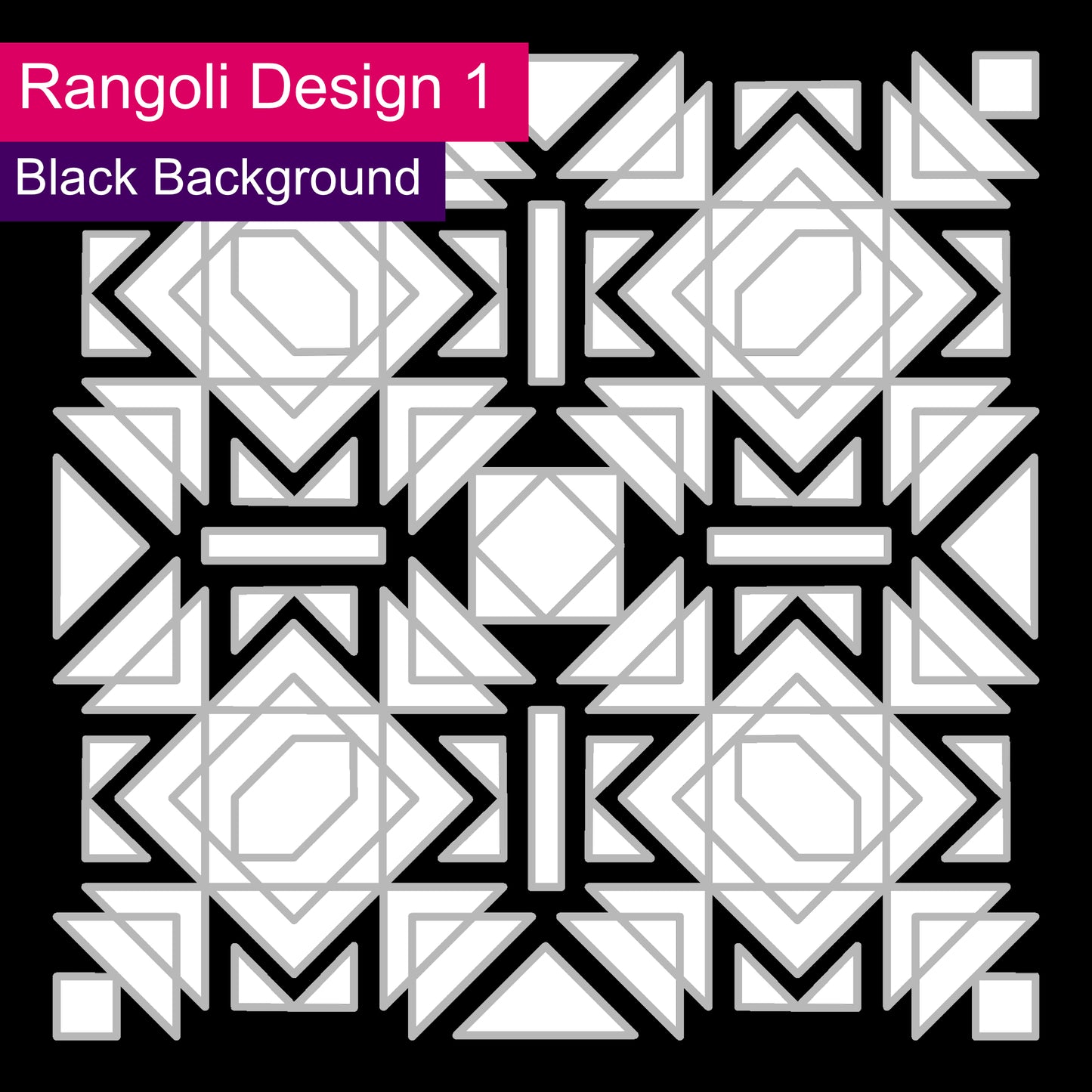 DIGITAL PRODUCT - 'Rangoli' Colouring Page | 2 Designs | Sizes: 21 cm X 21 cm | JPG & PDF