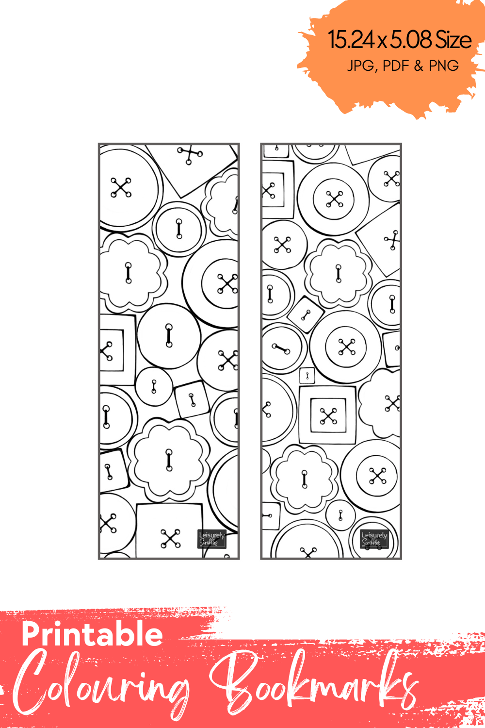 DIGITAL PRODUCT - 'Buttons' Colouring Page