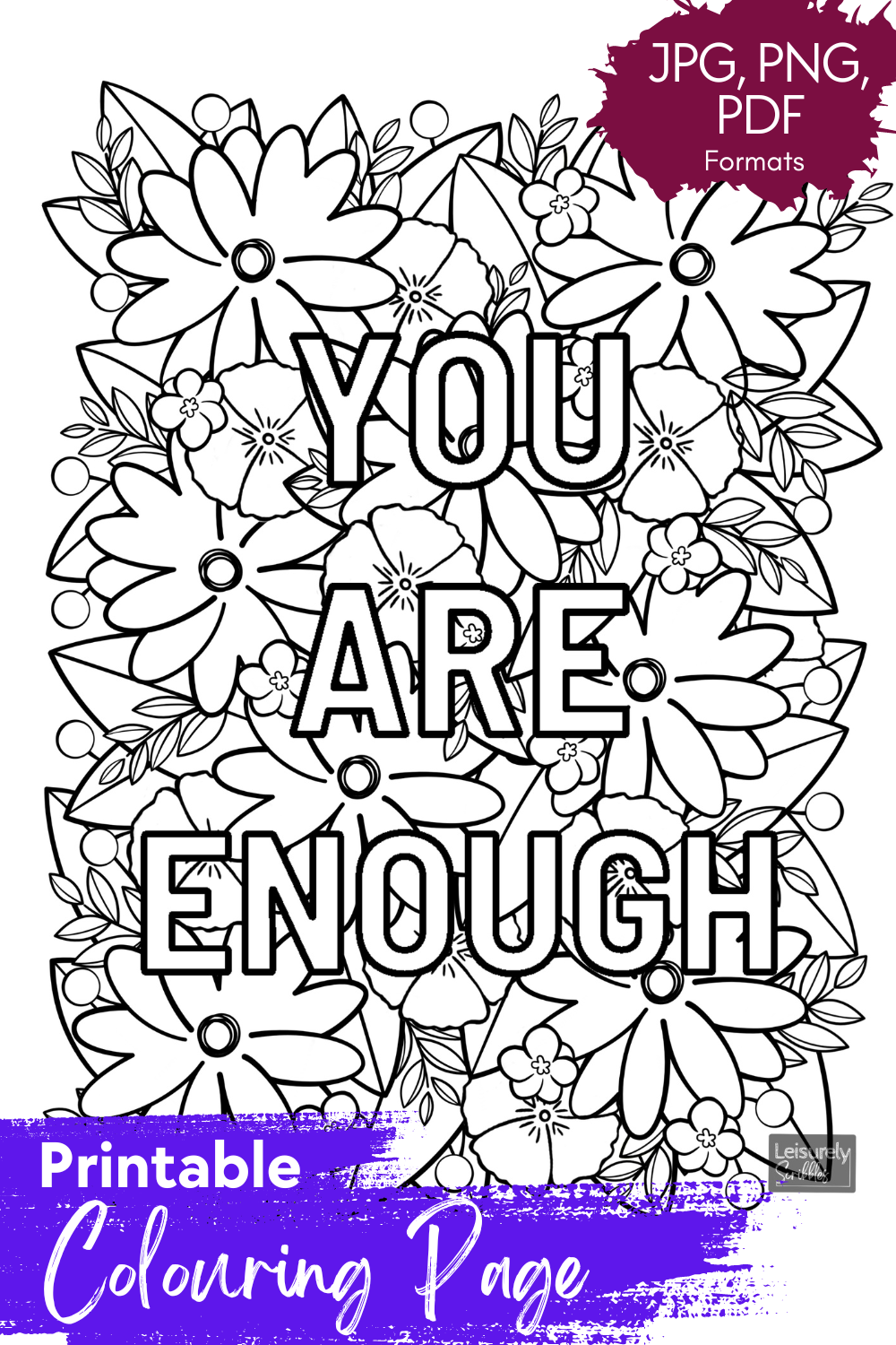 Colouring Pages (Digital Download) – LeisurelyScribbles