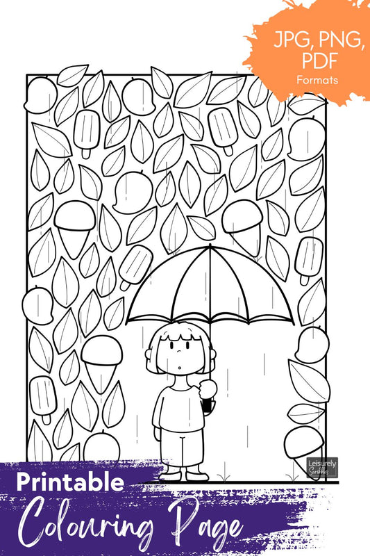 DIGITAL PRODUCT - 'Mangoes' Colouring Page Design | Size: A4(29.5x21cm) | JPG