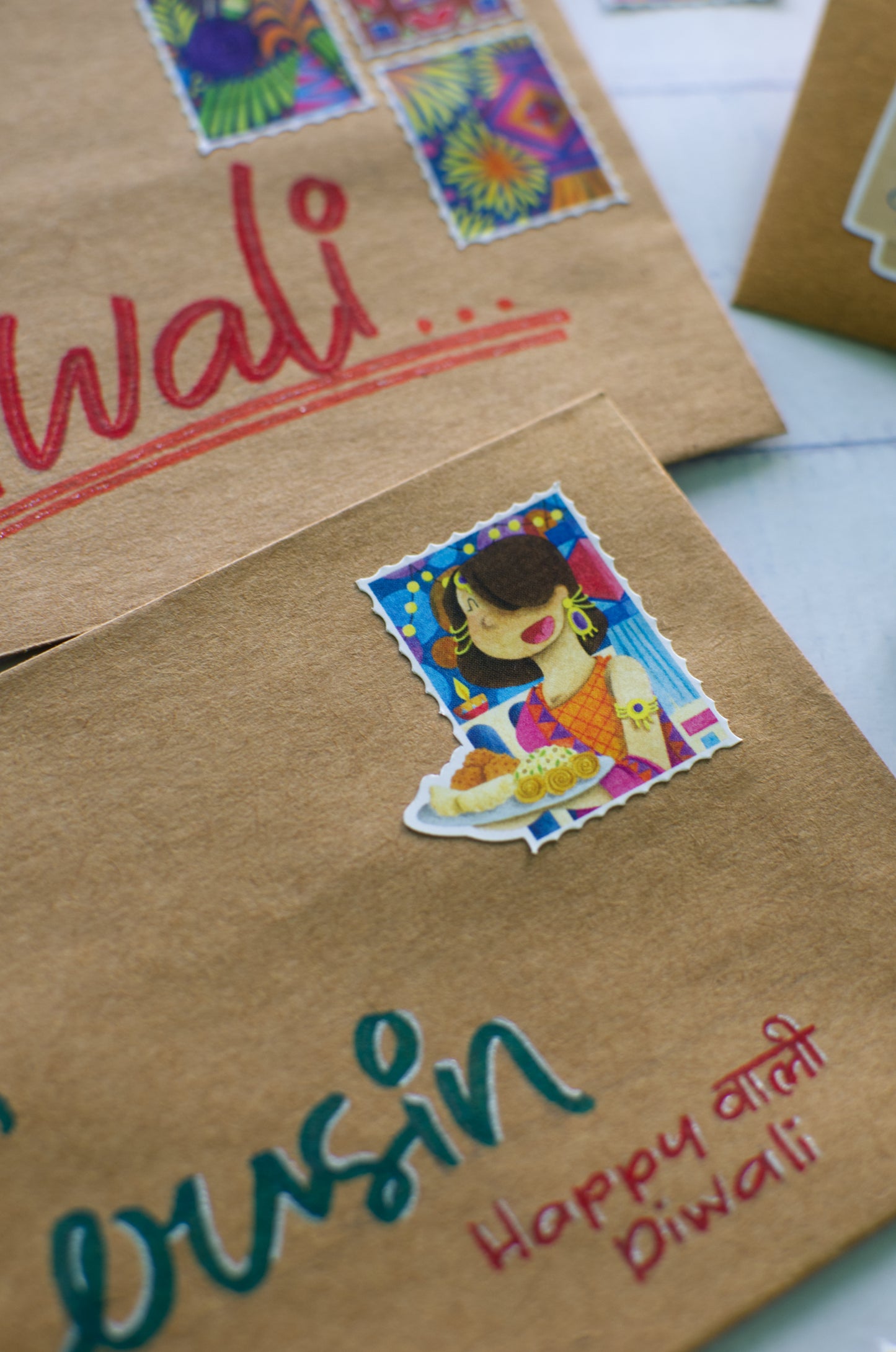 Stickers | DIWALI SPECIAL | Diwali Stamps + Diya Stickers | Total Stickers (7+11)