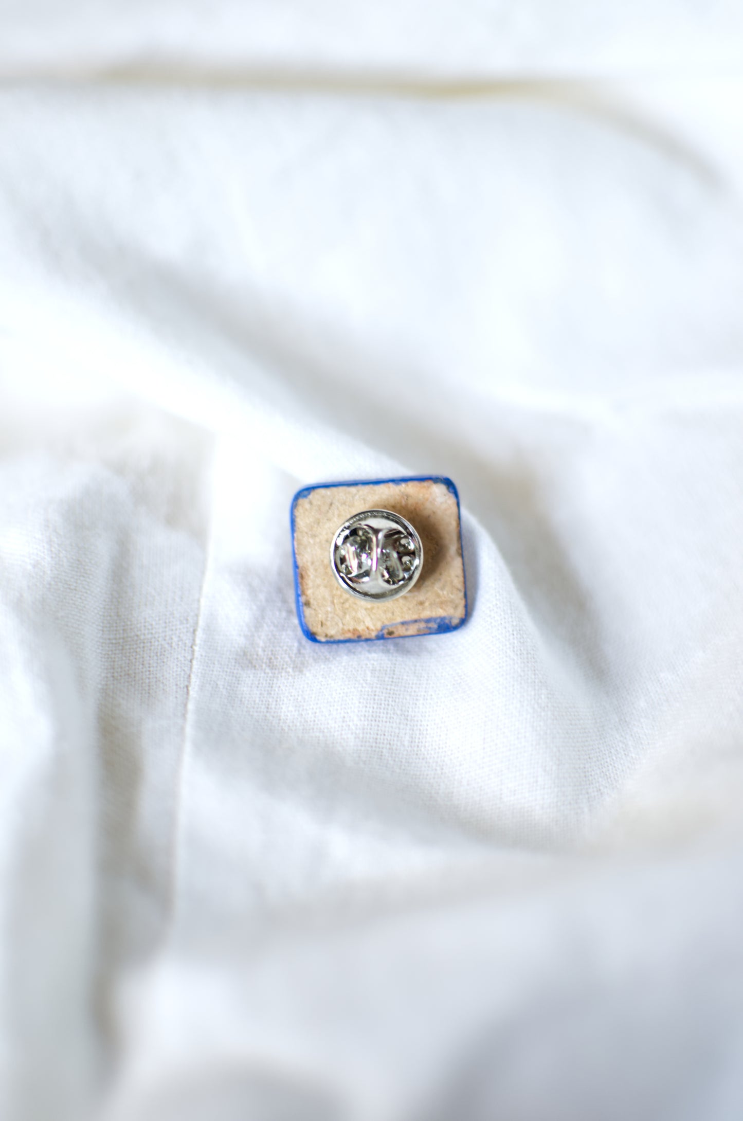 Tiny Painting You Can Wear: Electric Blue-Gold Butterfly Pin | Lapel Pin | Brooch