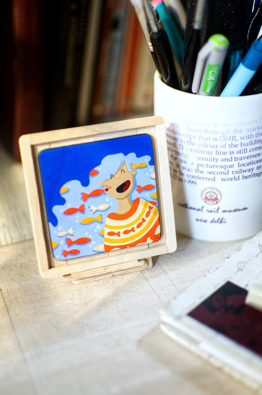 Mini Painting (Original): Fishy Kisses