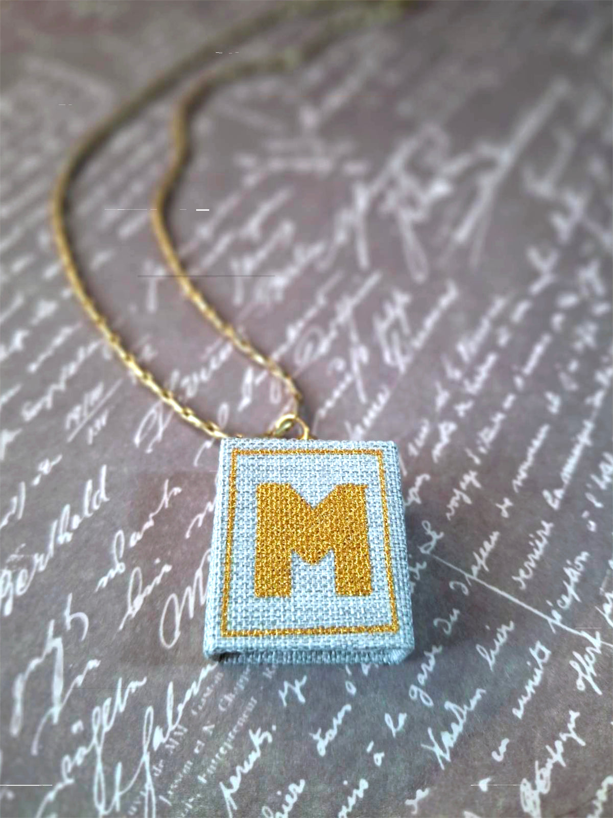 Initials Edition: Miniature Book Pendant | Custom-Made | Hand-Made | Unique Gift | Hand-Crafted Pendant