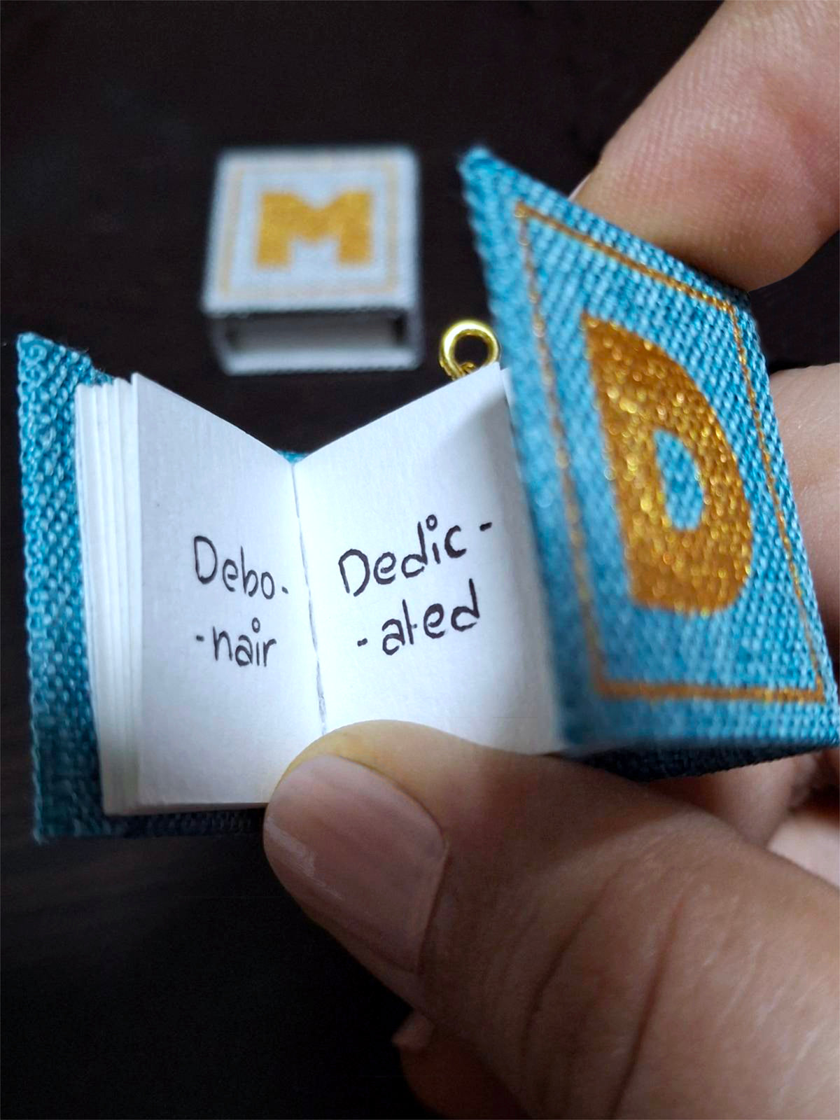 Initials Edition: Miniature Book Pendant | Custom-Made | Hand-Made | Unique Gift | Hand-Crafted Pendant