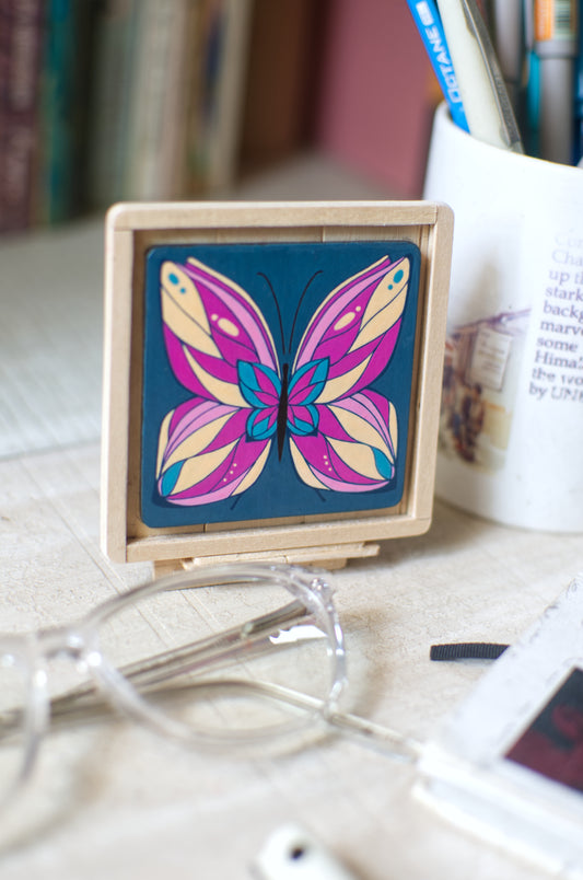 Mini Painting (Original): Butterfly 'Pink Promises'