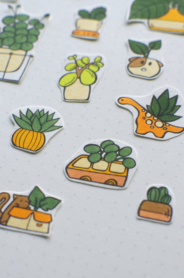 DIGITAL PRODUCT [PRINTABLES STICKERS] 'Pot Plant' Colouring Page | 2 D ...