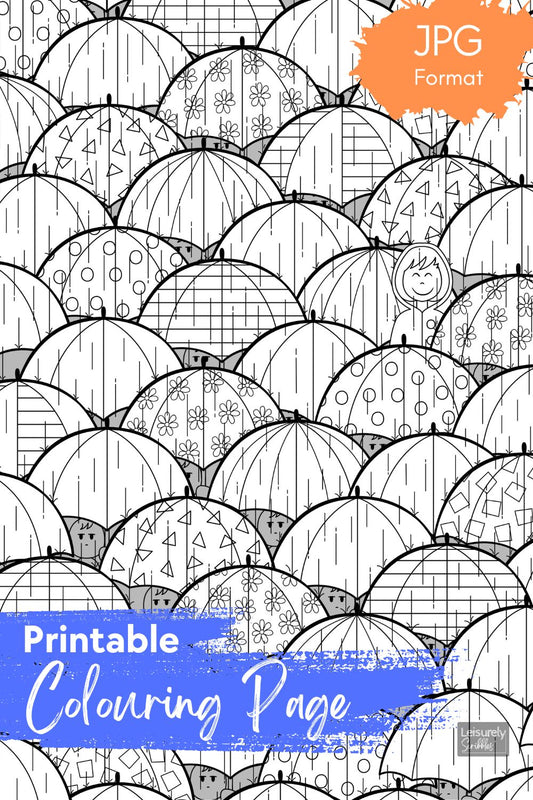 DIGITAL PRODUCT - 'Rain' Colouring Page