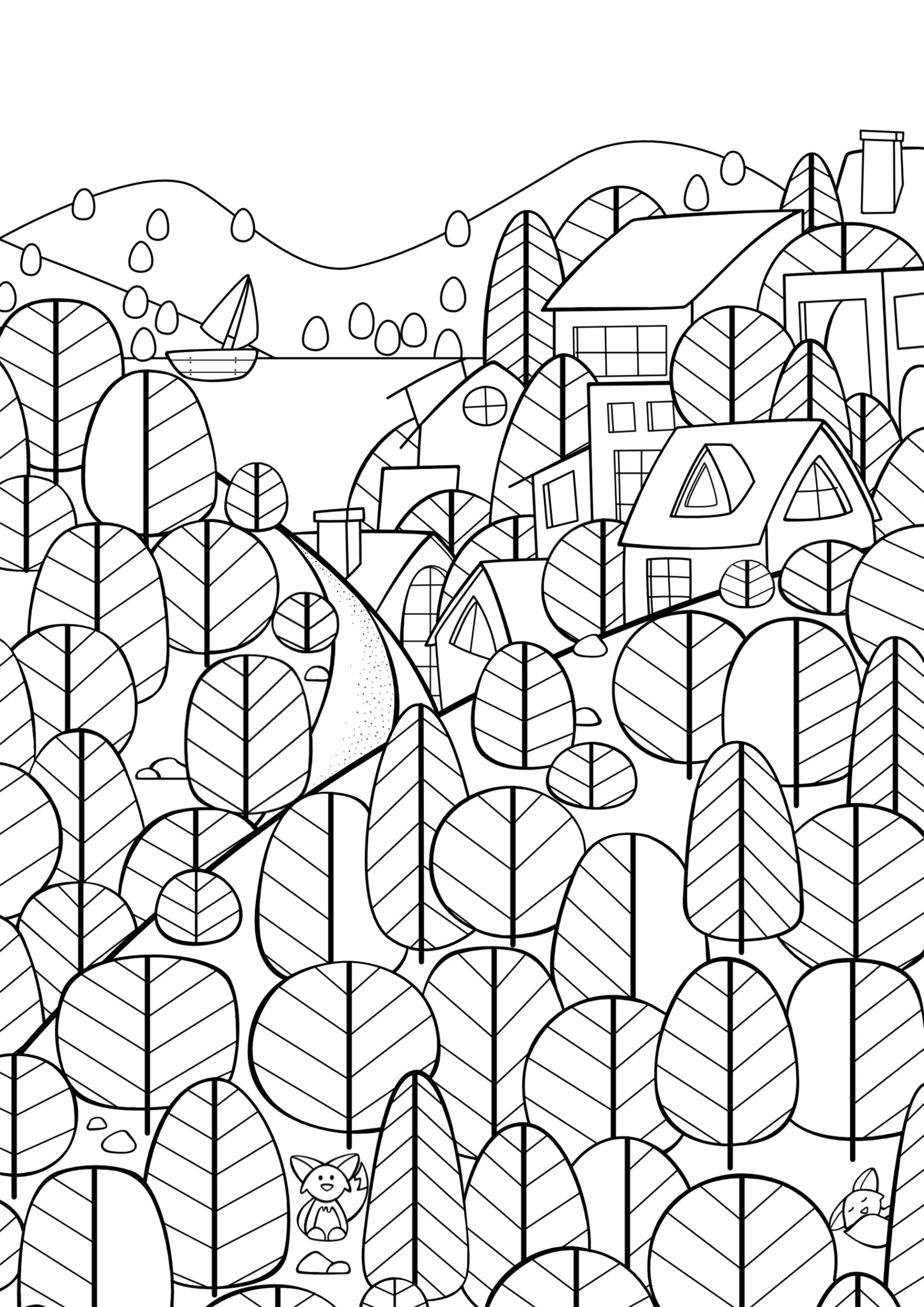 DIGITAL PRODUCT - 'Into The Forest' Colouring Page