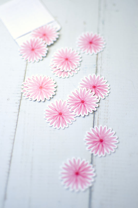 Stickers | 'Pink' Flower | Set Of 12