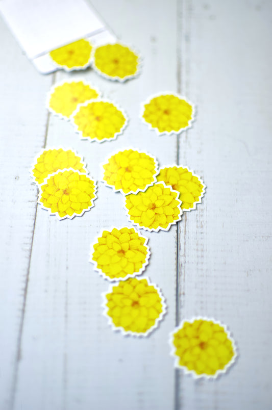 Stickers | 'Yellow' Flower | Set Of 12